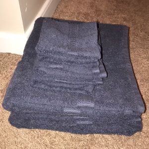 Navy towels and hand cloths